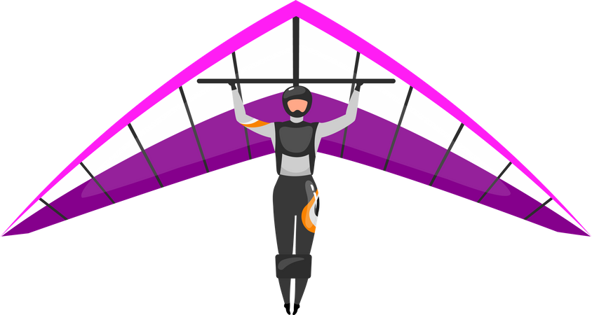 Hang gliding Illustration