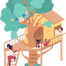 illustration tree fort