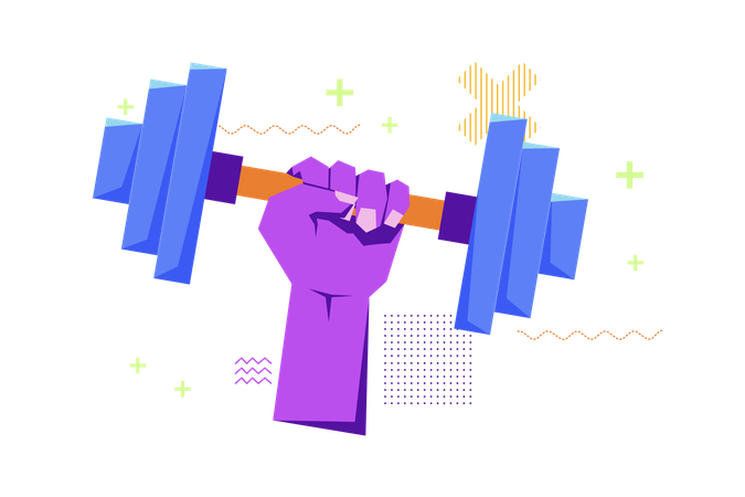 Hantelübung  Illustration
