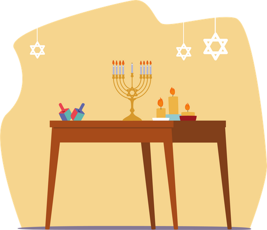 Hanukkah Celebration Illustration