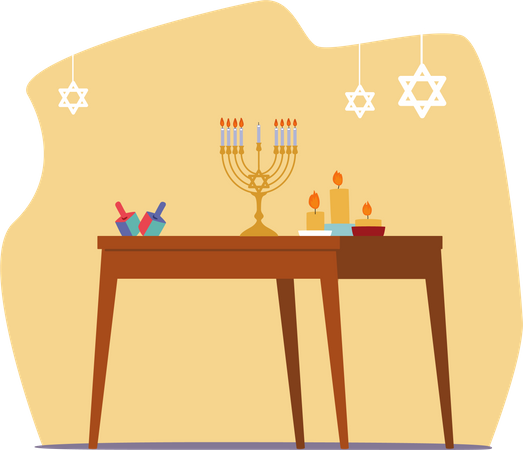 Hanukkah Celebration  Illustration