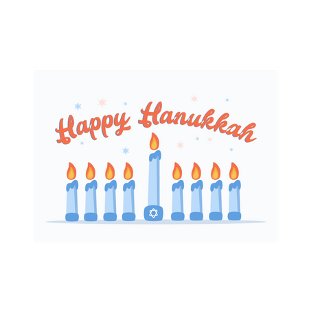 El último día de celebración de Hanukkah  Ilustración