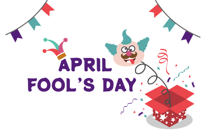 Happy April Fool Day  Illustration