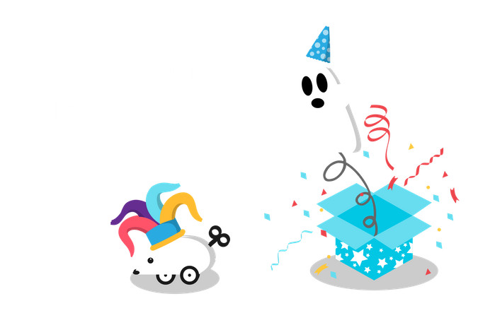 Happy April Fool Day  Illustration