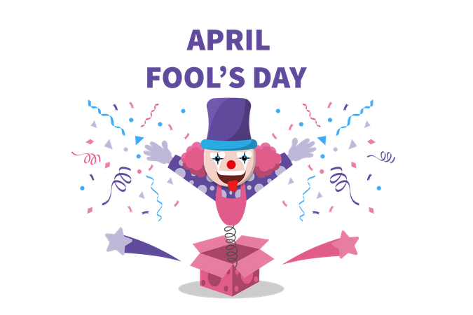 Happy April Fool Day  Illustration