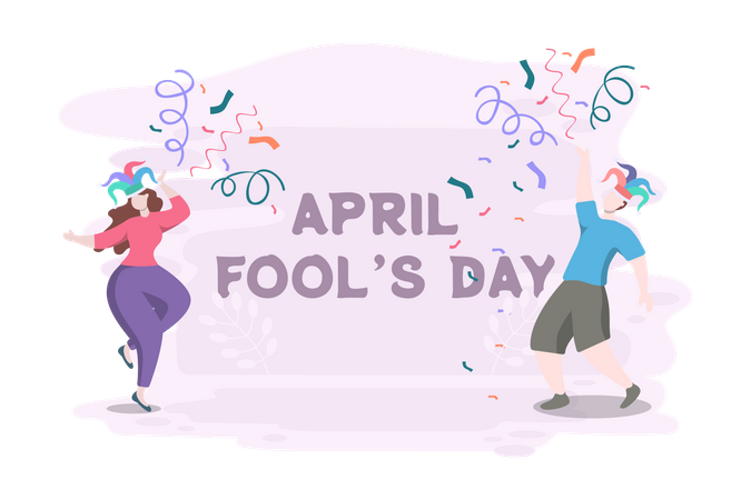 Happy April Fool Day  Illustration