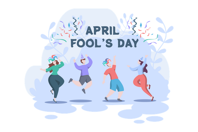 Happy April Fool Day  Illustration