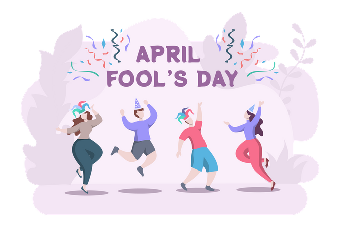 Happy April Fool Day  Illustration