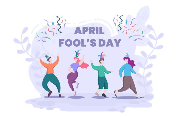 Happy April Fool Day  Illustration