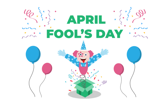 Happy April Fool Day  Illustration