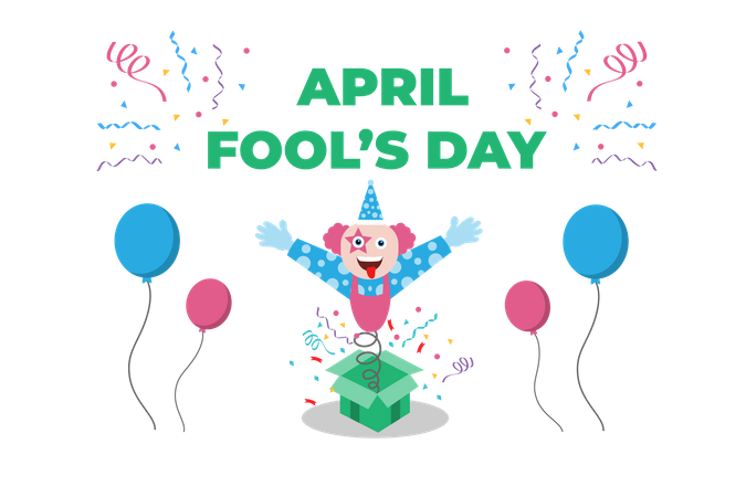 Happy April Fool Day  Illustration