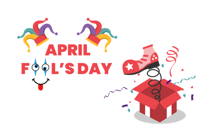Happy April Fool Day  Illustration