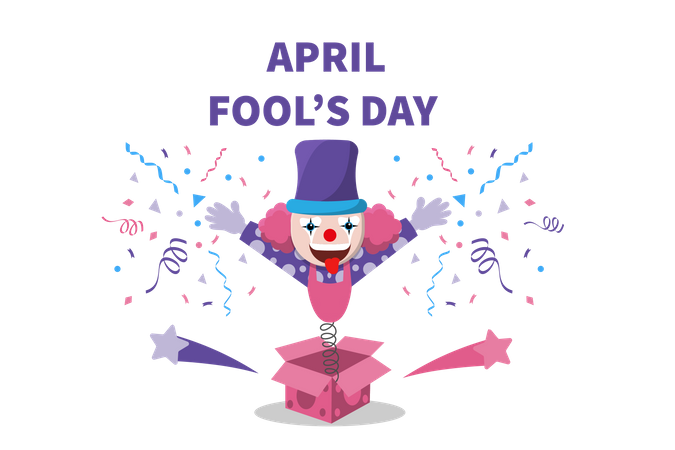 Happy April Fool Day  Illustration