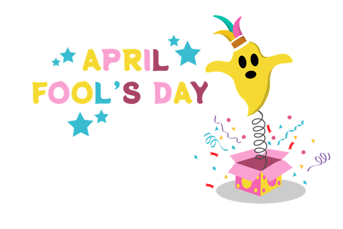 Happy April Fool Day  Illustration