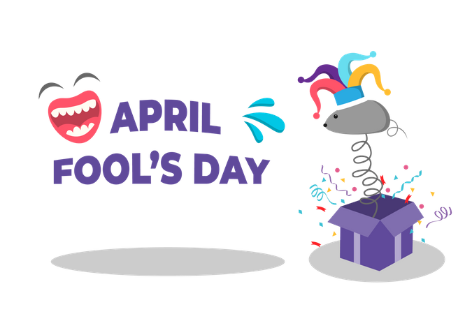 Happy April Fool Day  Illustration