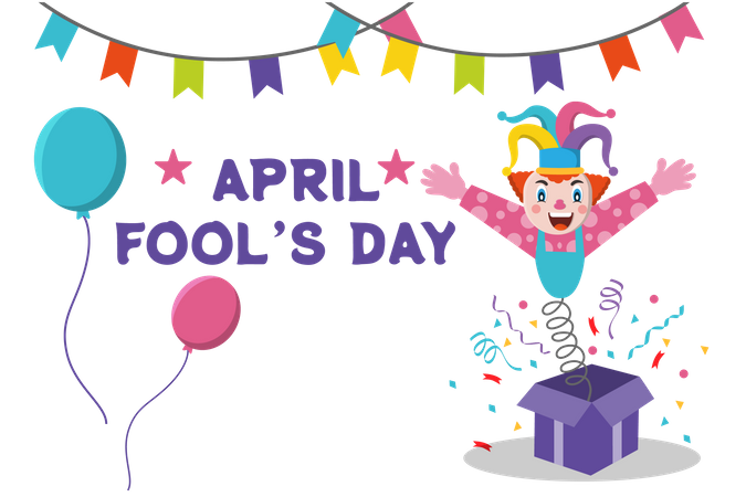 Happy April Fool Day  Illustration