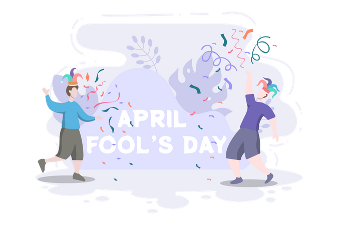 Happy April Fool Day  Illustration