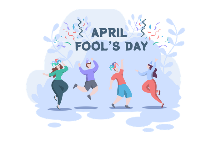 Happy April Fool Day  Illustration