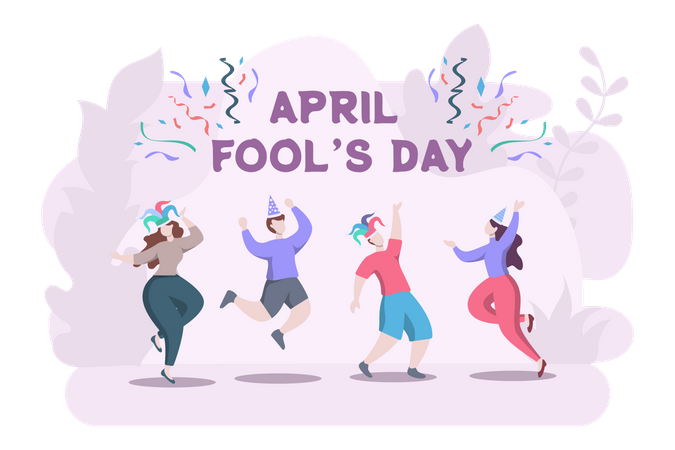 Happy April Fool Day  Illustration
