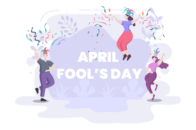 Happy April Fool Day  Illustration