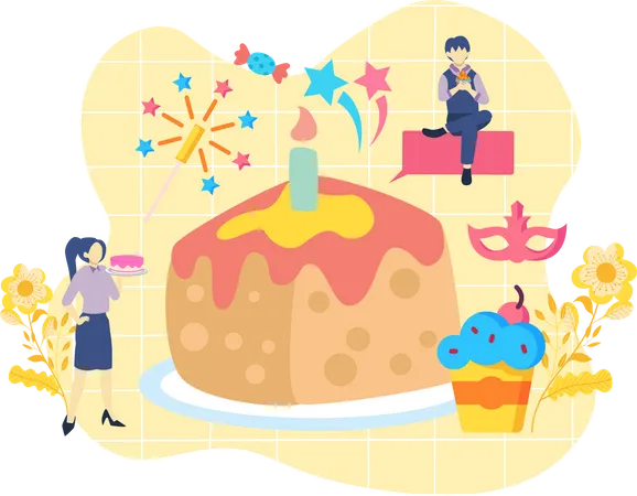 Happy birthday  Illustration
