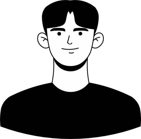 Male Avatar Character Profile Illustration