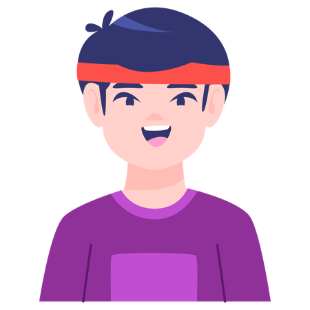 Happy boy Avatar  Illustration