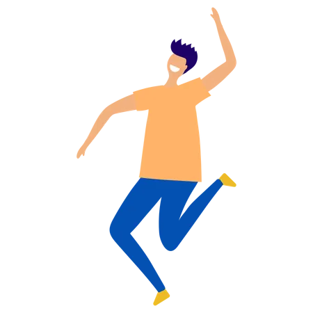 Happy boy celebrating  Illustration