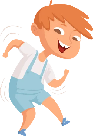 Happy Boy Dancing  Illustration