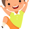 illustration child jumping in air