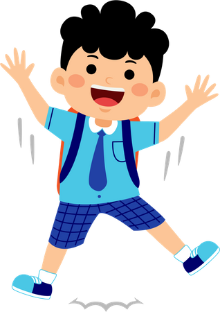 Happy Boy student  Illustration
