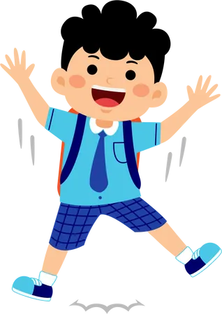 Happy Boy student  Illustration
