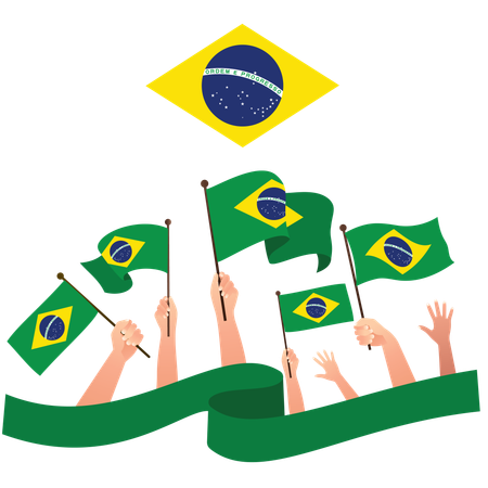 Happy Brazil Independence day  Illustration