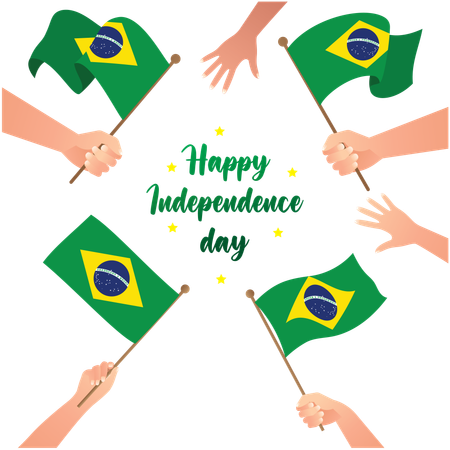 Happy Brazil Independence day  Illustration