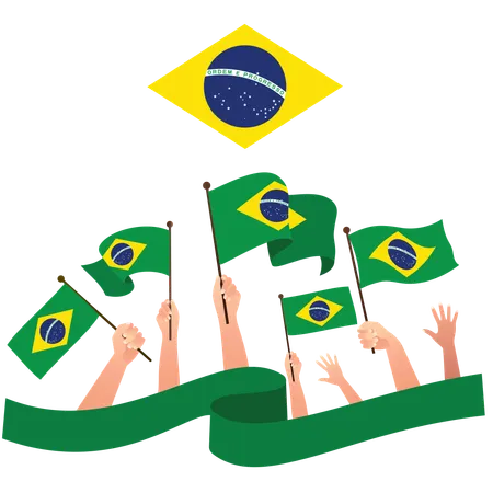 Happy Brazil Independence day  Illustration