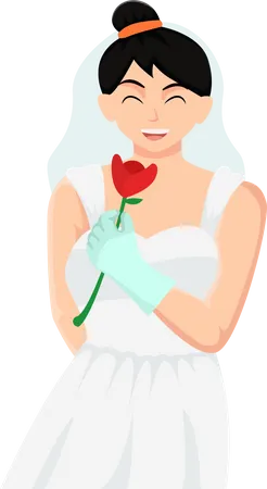 Bride Wedding Character Design Illustration Illustration