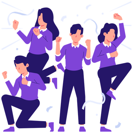 Happy business employee  Illustration