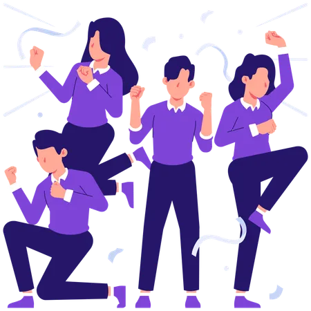 Happy business employee  Illustration