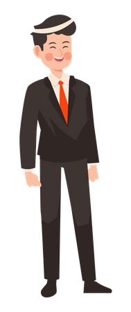 Happy business leader Illustration