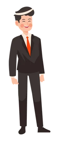 Happy business leader  Illustration