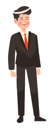 Happy business leader  일러스트레이션