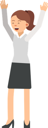 Happy business woman  Illustration