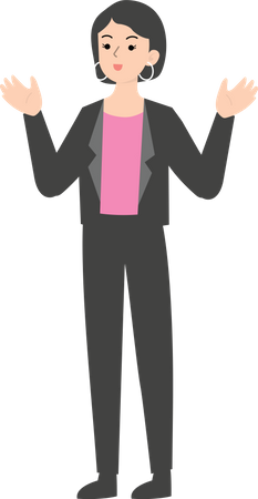 Happy Business woman  Illustration