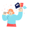 throwing file in air illustration