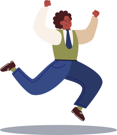 Happy businessman celebrating success  Illustration