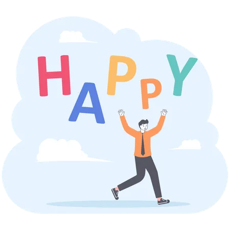 Happy businessman  Illustration