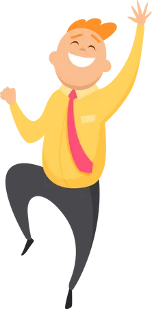 Happy businessman  Illustration