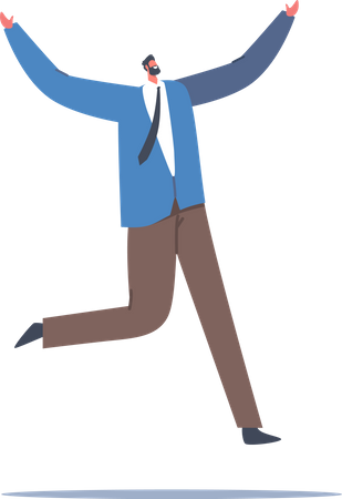 Happy businessman  Illustration