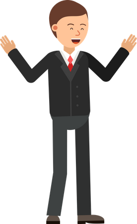 Happy businessman  Illustration