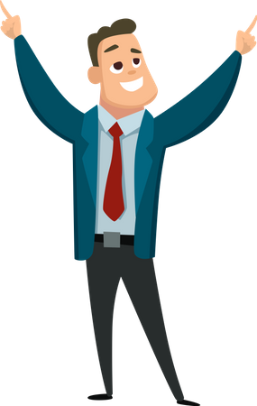 Happy businessman  Illustration